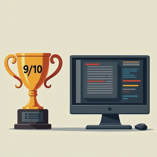 Flat vector illustration contrasting a high review score with a tedious early-game tutorial.