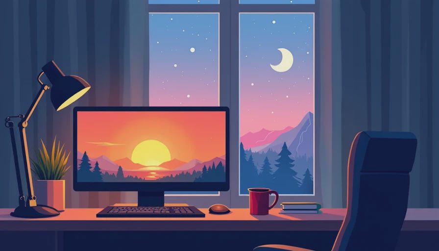 Minimalist illustration showing a cozy gaming setup that respects a player's weekend time.