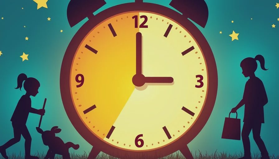 A conceptual illustration highlighting a rare, uninterrupted five-to-six-hour block of free time carved out of a busy winter weekend.